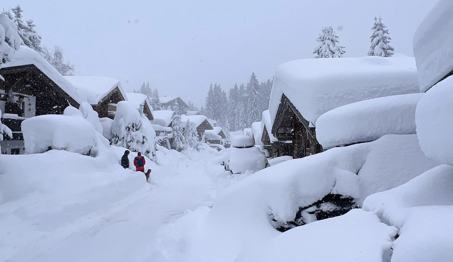 Huge Snowfalls in the Alps Huge Snowfalls in the Alps