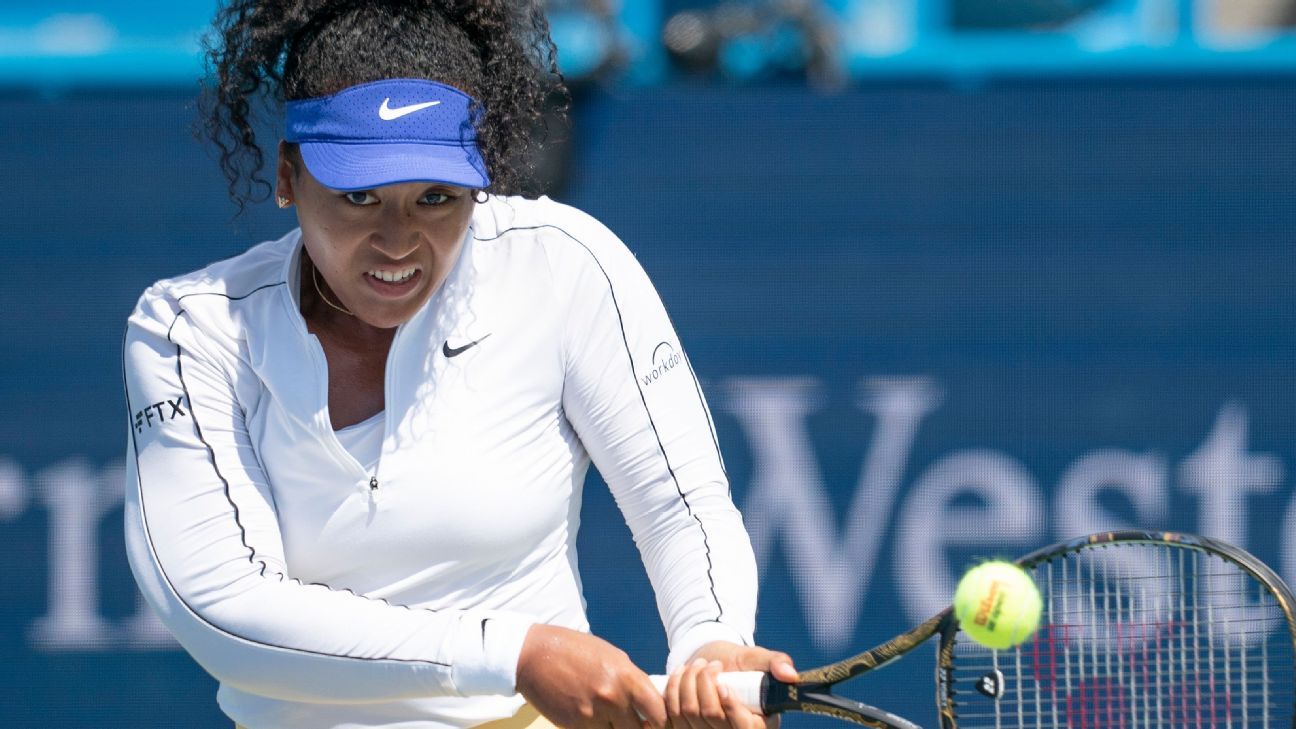 Osaka practices in Brisbane ahead of her return