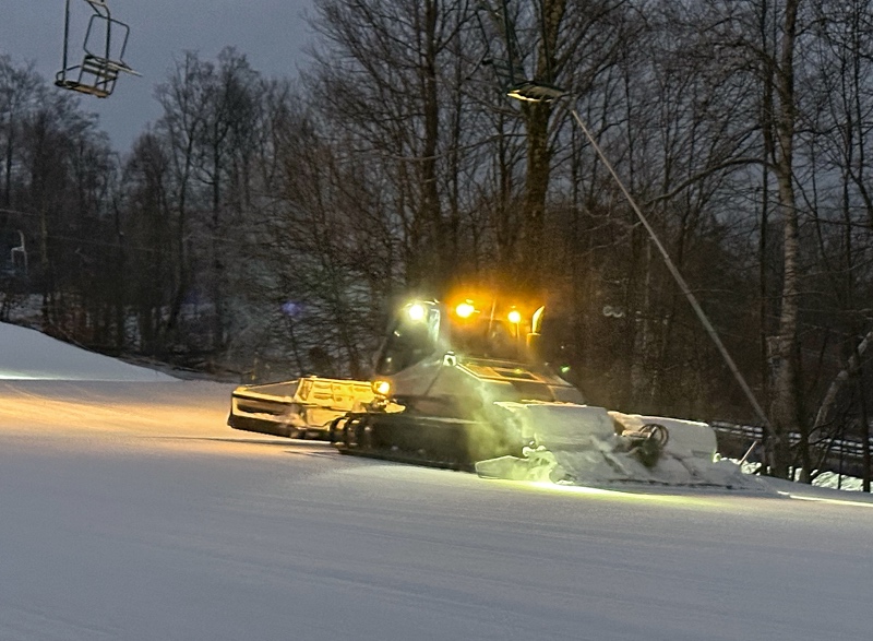 Freshly groomed terrain