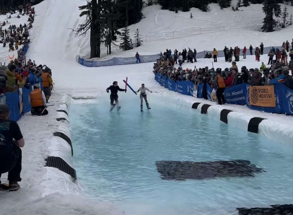 Mt. Hood Meadows Closes Out Season With Epic Pond Skim