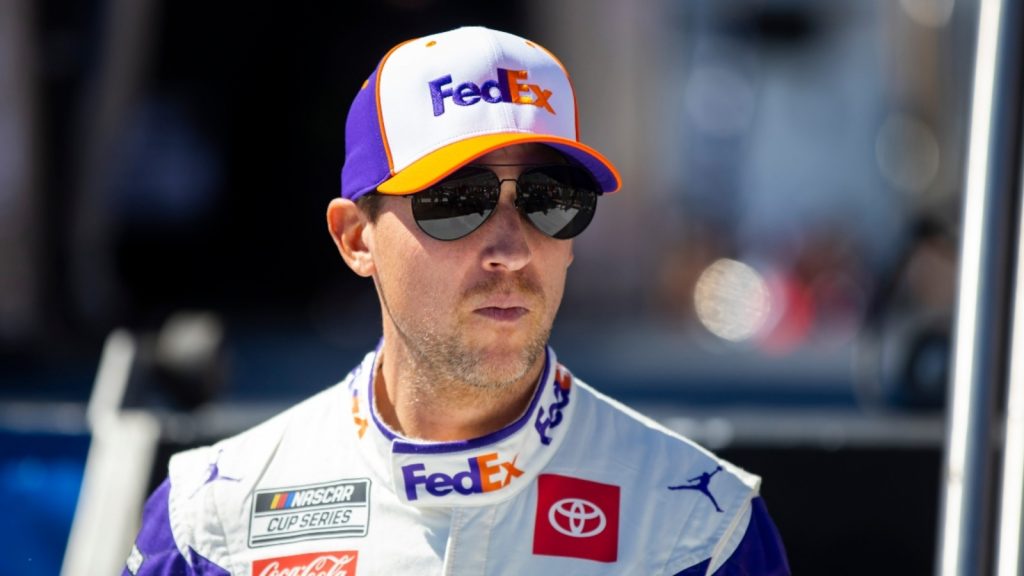 Denny Hamlin puts NASCAR leadership on blast for made-up stats Denny Hamlin puts NASCAR leadership on blast for made-up stats
