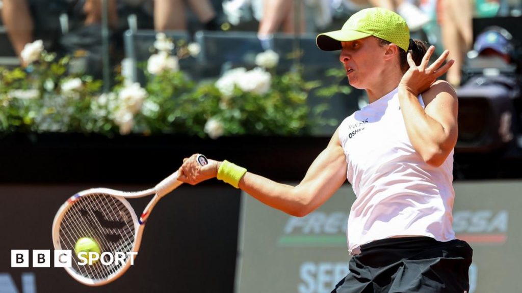 Collins ends Swiatek's Italian Open defence Collins ends Swiatek's Italian Open defence