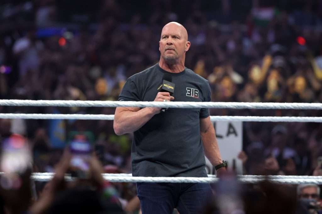 Stone Cold Steve Austin makes HUGE WrestleMania return with massive gaffe that required WWE president to get involved Stone Cold Steve Austin makes HUGE WrestleMania return with massive gaffe that required WWE president to get involved