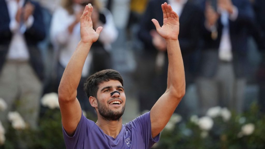 Alcaraz beats Sinner again to win Italian Open Alcaraz beats Sinner again to win Italian Open
