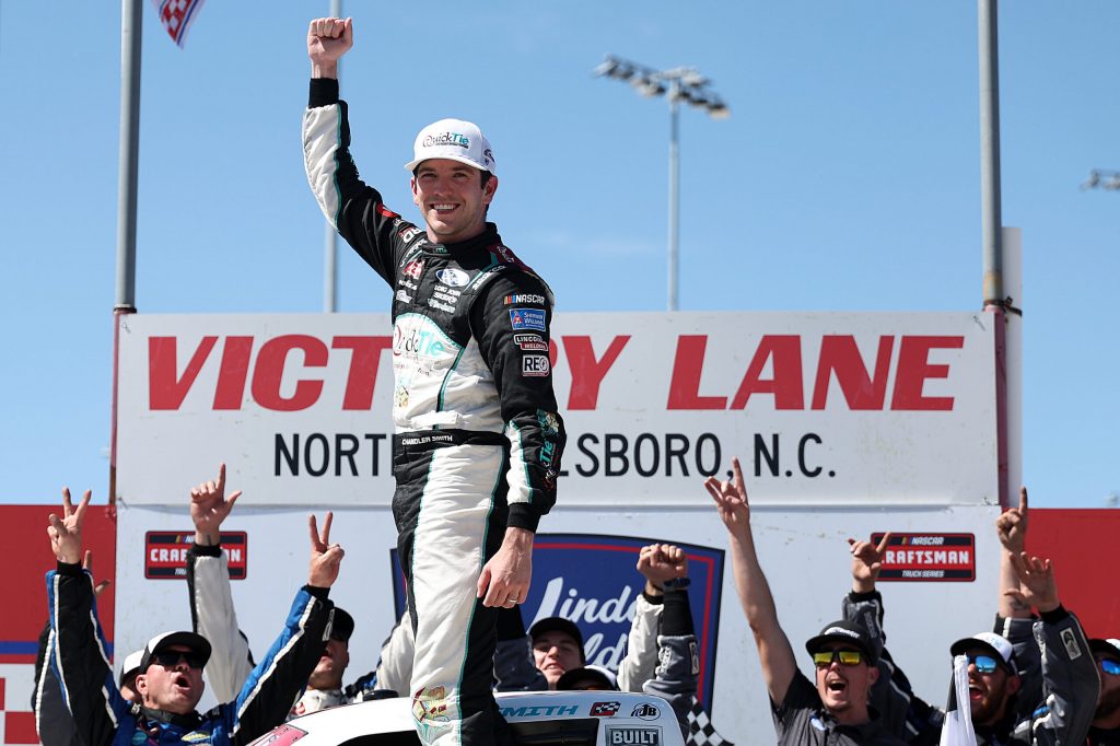 Chandler Smith Wins NASCAR Truck Series Race at North Wilkesboro as a Rivalry Simmers