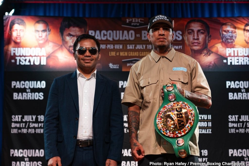 Mayweather Calls Pacquiao-Barrios a ‘Money-Grab’ — But Still Picks Manny To Win Convincingly Mayweather Calls Pacquiao-Barrios a ‘Money-Grab’ — But Still Picks Manny To Win Convincingly