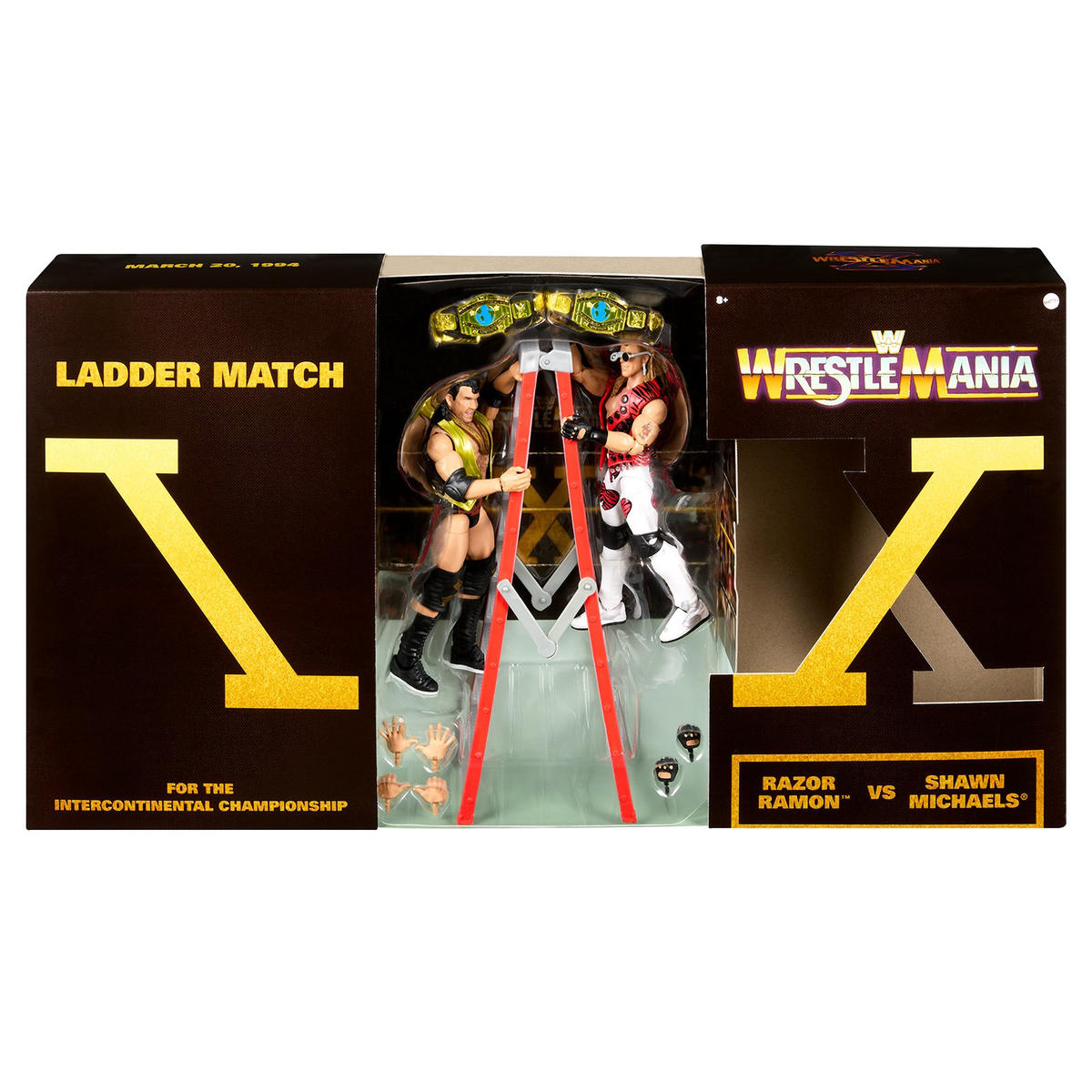 In-Stock: Razor Ramon vs. Shawn Michaels WrestleMania X Ladder Match Elite Amazon 2-Pack