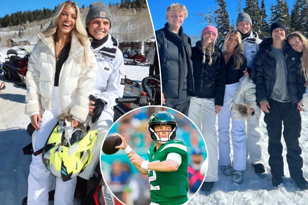 Zach Wilson and girlfriend Nicolette Dellanno get cozy in new photos with Jets future looking bleak