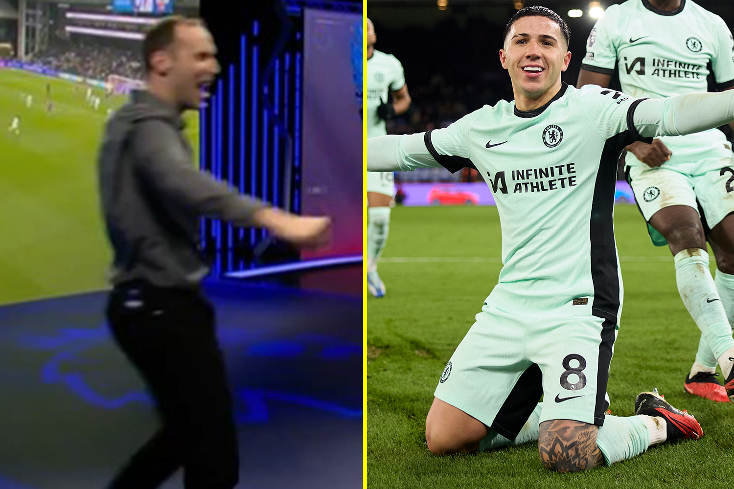 Petr Cech is every Chelsea fan celebrating goal and supporters hail his insightful punditry