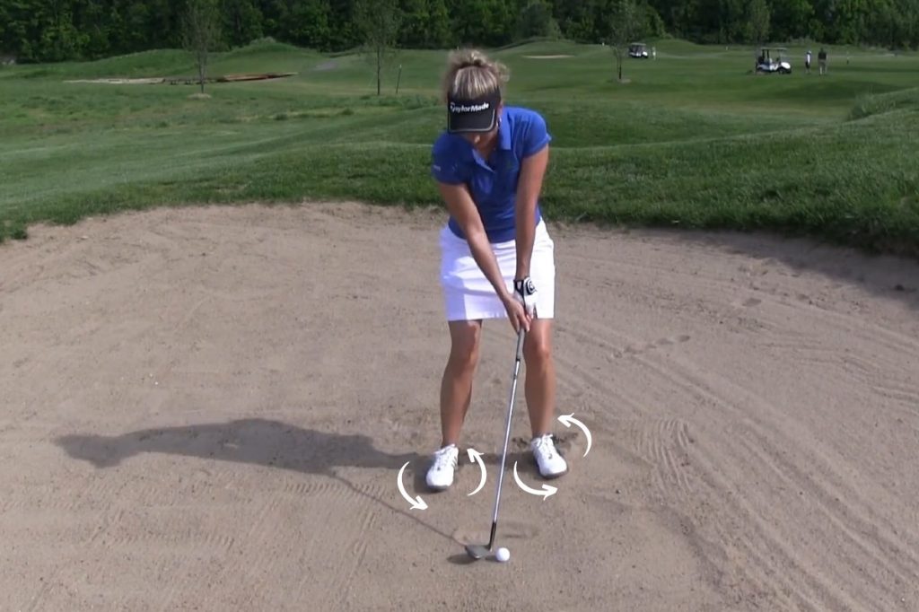 Digging Your Feet into the Sand in Bunkers