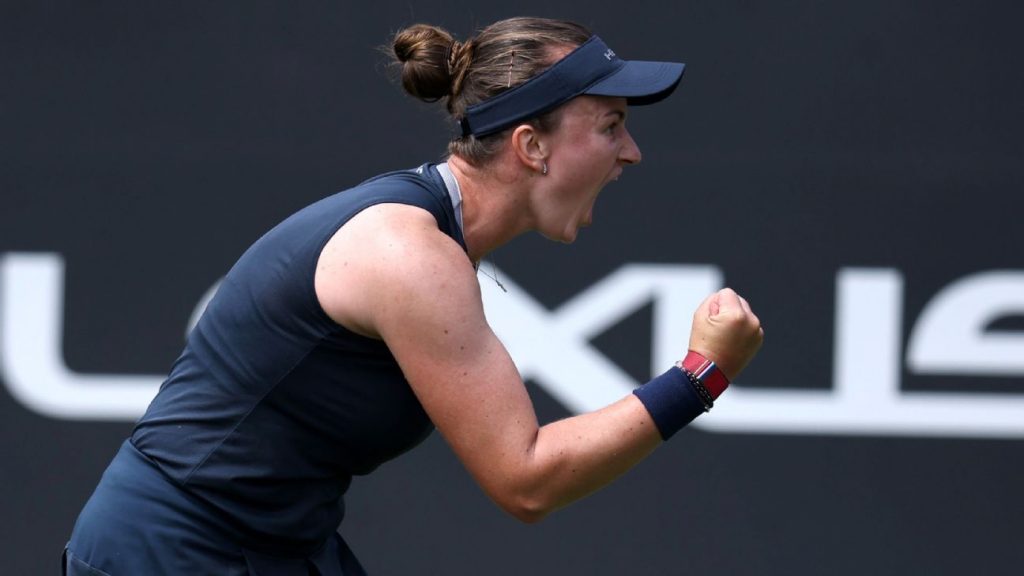 Krejcikova saves match points again to survive