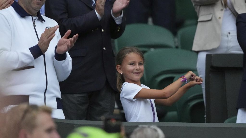 Novak Djokovic's daughter Tara steals the show at Wimbledon with her victory dance Novak Djokovic's daughter Tara steals the show at Wimbledon with her victory dance