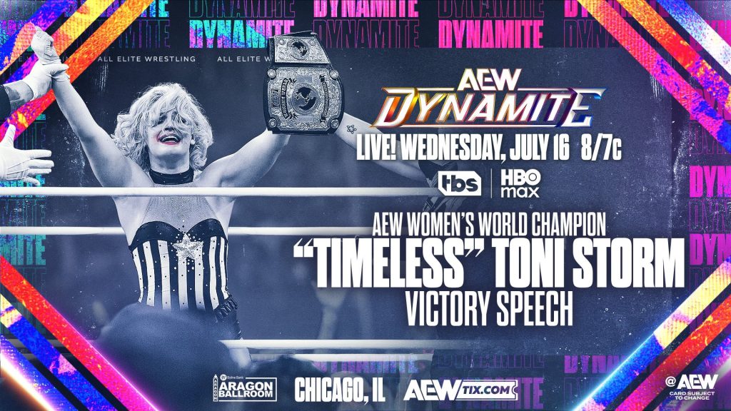 Timeless Toni Storm Victory Speech Added To Dynamite