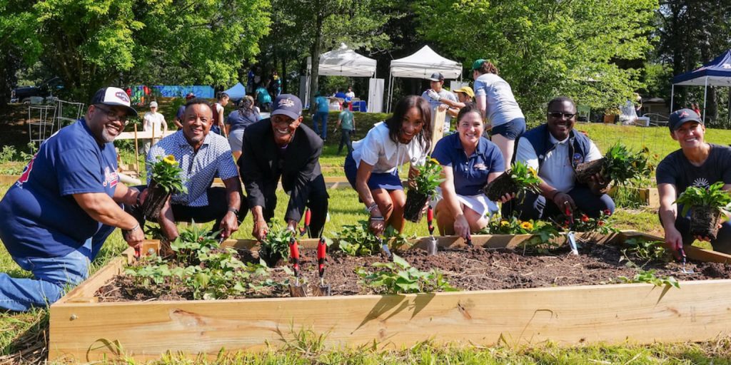Braves break ground on project tackling food, housing insecurity 