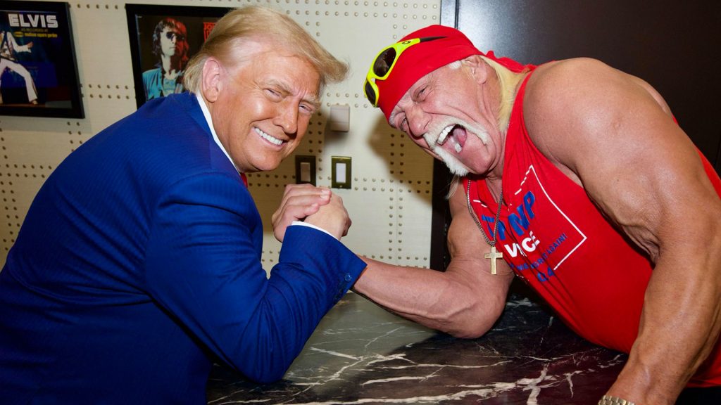 Hulk Hogan and Donald Trump’s friendship from president getting schooled in ring to WWE superstar ripping shirt at RNC
