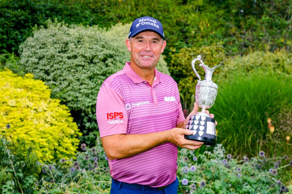 Harrington wins Senior Open to make history at Sunningdale Harrington wins Senior Open to make history at Sunningdale