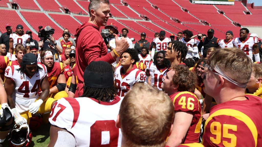 USC football holds first practice of its 2025 preseason camp