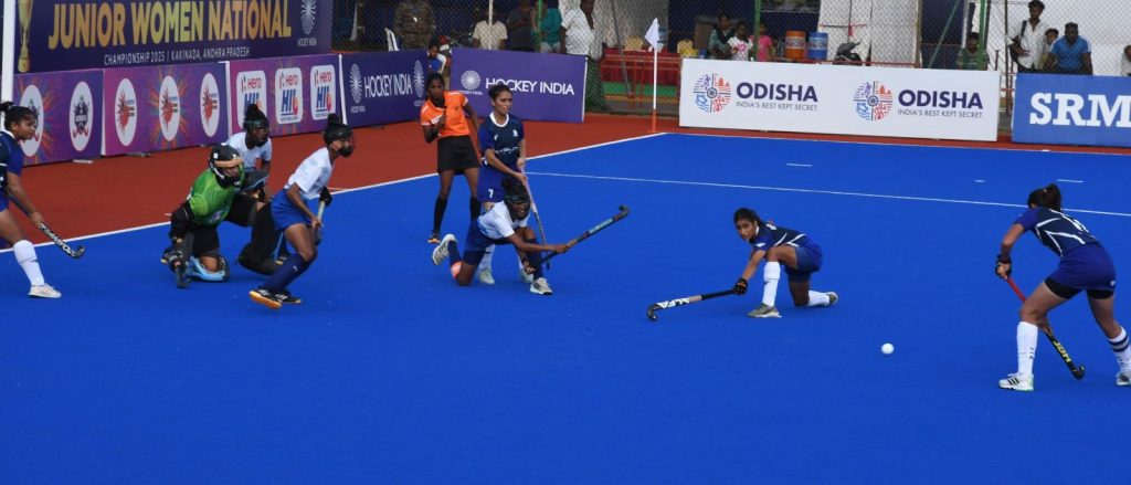India:
Quarter-Finals Results: 15th Hockey India Junior Women National Championship 2025 India:
Quarter-Finals Results: 15th Hockey India Junior Women National Championship 2025