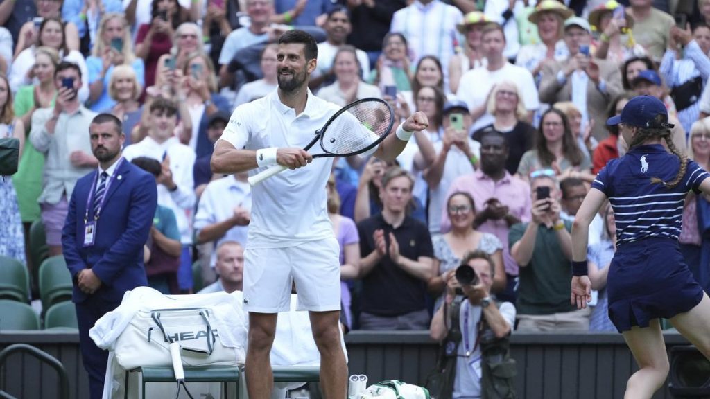 Novak Djokovic achieves another milestone with his 100th Wimbledon victory after Navratilova and Federer Novak Djokovic achieves another milestone with his 100th Wimbledon victory after Navratilova and Federer