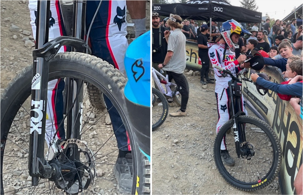 Shimano Gravity Brake, Fox 40 & Maxxis Tire Prototypes Spotted on Jackson Goldstone’s Crankworx Bike