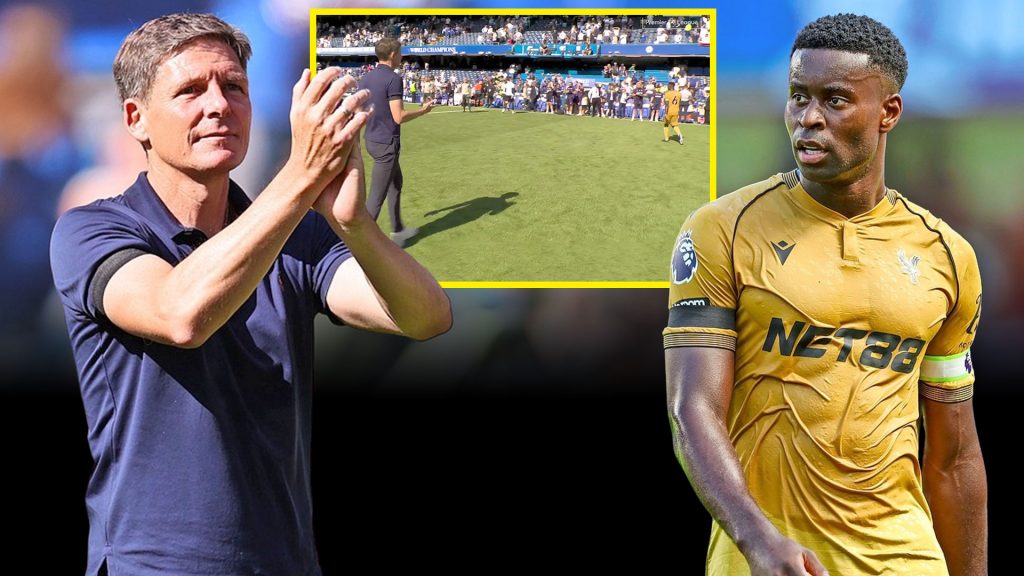 Shock footage appears to show Marc Guehi blank Crystal Palace boss Oliver Glasner Shock footage appears to show Marc Guehi blank Crystal Palace boss Oliver Glasner