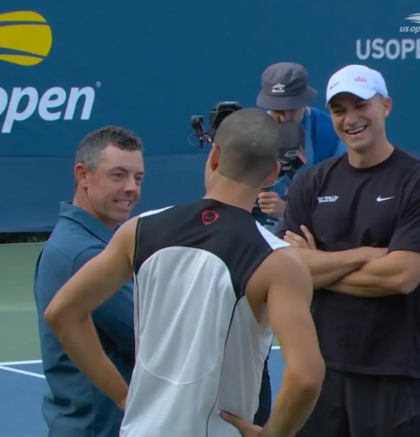 Carlos Alcaraz emotional meeting with Rory McIlroy