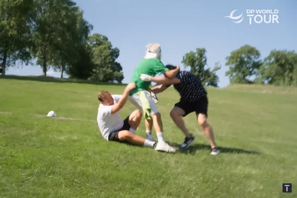 Premier League cult hero makes 12,500/1 hole-in-one before being bundled over by pals Premier League cult hero makes 12,500/1 hole-in-one before being bundled over by pals