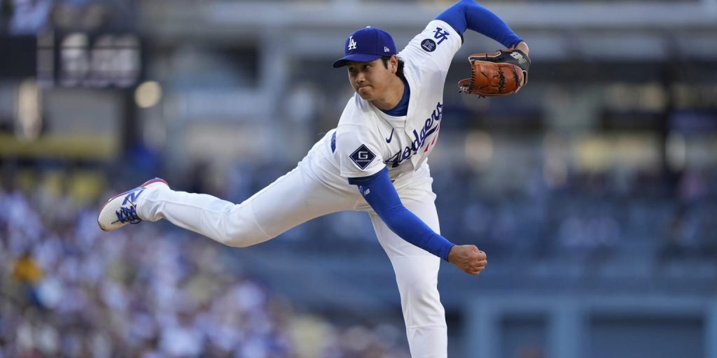 Ohtani K's 9 of Dodgers' record 19(!), picks up first win with LA