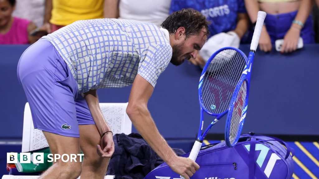 Medvedev given hefty fine after US Open meltdown