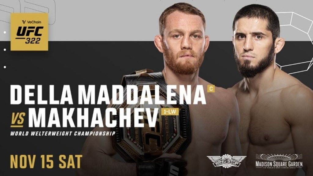 Jack Della Maddalena defends title against Islam Makhachev in UFC 322 main event