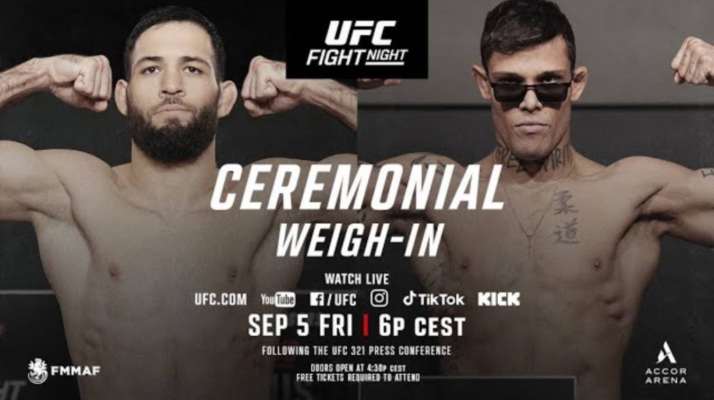 UFC Paris Ceremonial Weigh-In Video UFC Paris Ceremonial Weigh-In Video
