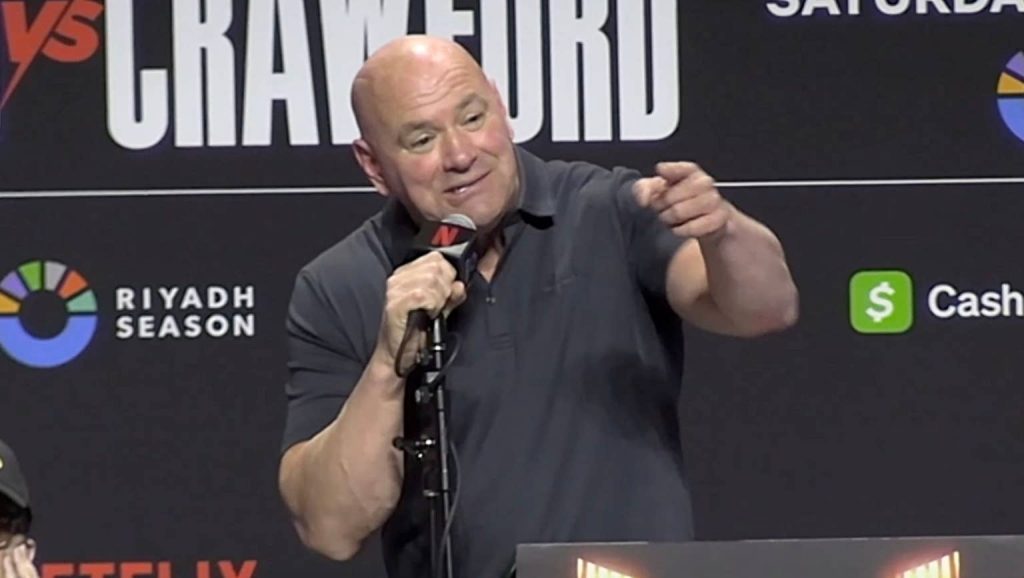 Dana White shuts down reporter after Ali Act questions at Canelo vs. Crawford Press Conference Dana White shuts down reporter after Ali Act questions at Canelo vs. Crawford Press Conference