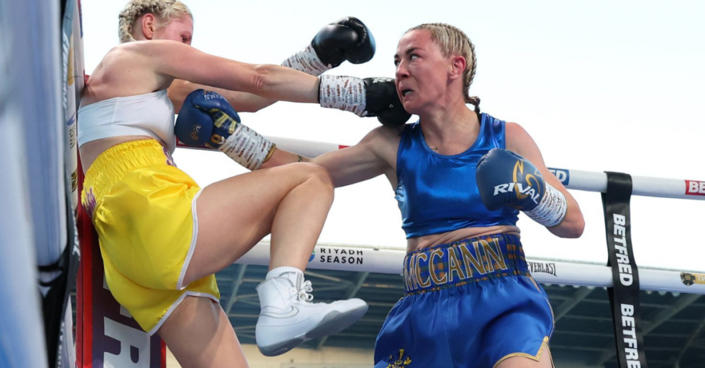 Watch: UFC Star Molly McCann Wins Boxing Debut via TKO Despite Opponent’s Illegal Kick