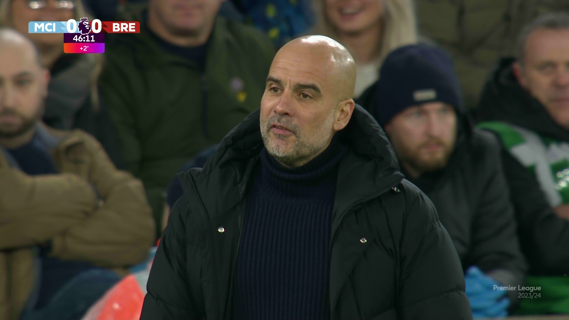 Pep Guardiola sends clear message to groaning Man City fans during frustrating first-half in Brentford win
