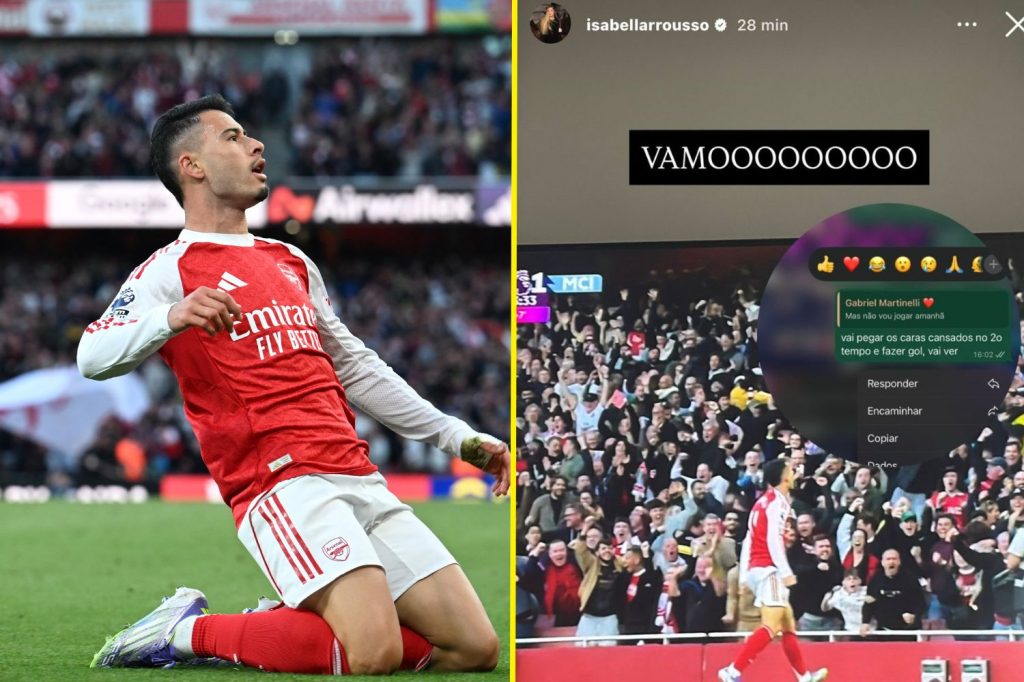 Gabriel Martinelli’s partner made eerie 10-word prediction before his equaliser for Arsenal