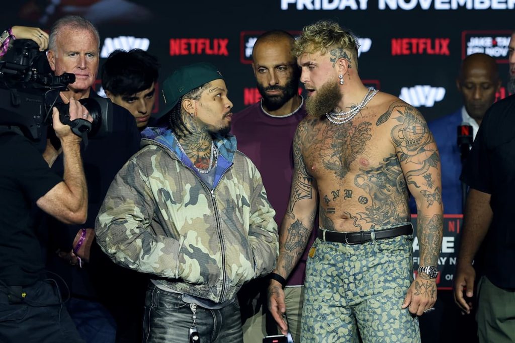 Photos: Jake Paul and Tank Davis face off at kickoff presser Photos: Jake Paul and Tank Davis face off at kickoff presser