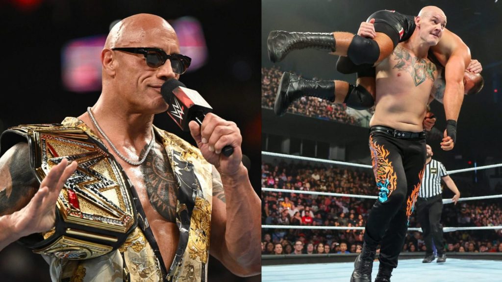 Former WWE Star Baron Corbin And The Rock Have A Moment At The Smashing Machine Premiere Former WWE Star Baron Corbin And The Rock Have A Moment At The Smashing Machine Premiere