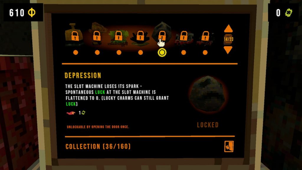 What does the Depression charm do in CloverPit? What does the Depression charm do in CloverPit?