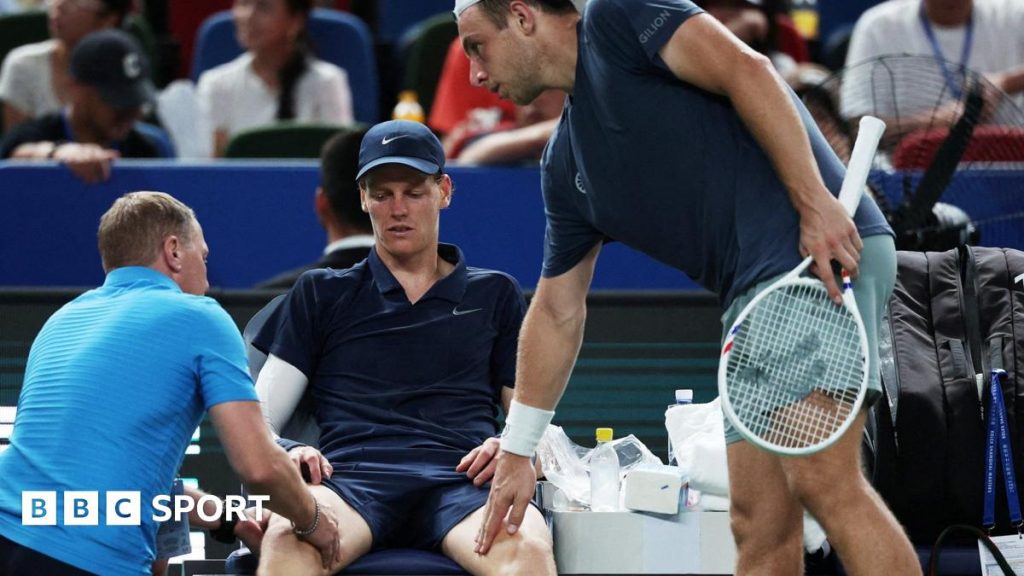 Sinner retires but Djokovic through in Shanghai