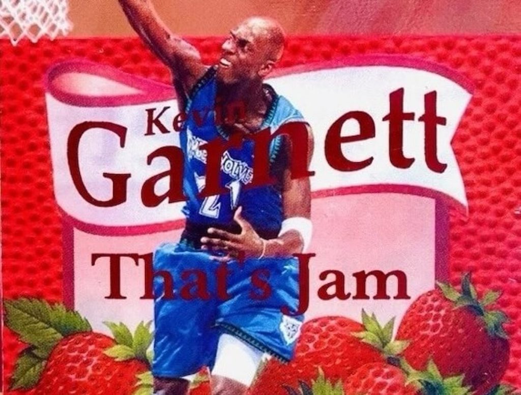 In the '90s, they made basketball cards that looked like jam jar labels