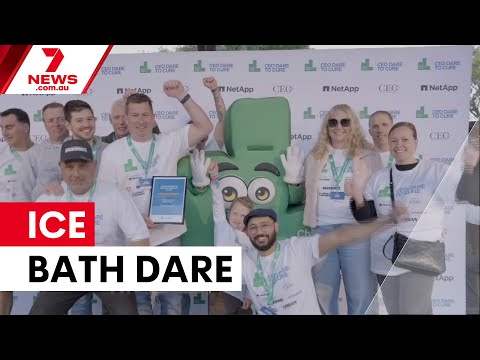 Grant Hackett Faces Ice Bath Dare for Childhood Cancer | 7NEWS