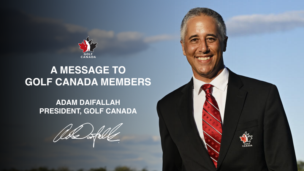 Golf Canada’s President: “Thank you for an incredible 2025 golf season!”