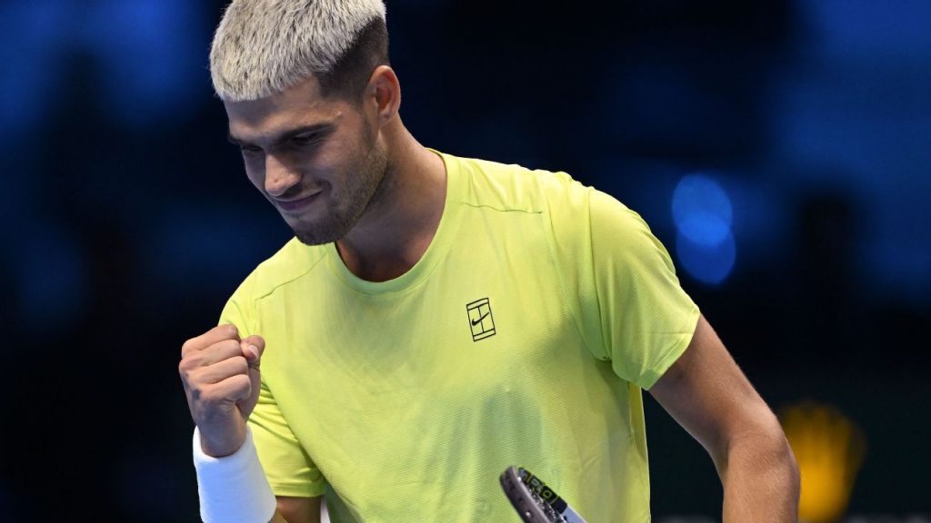 Alcaraz opens ATP Finals, wins in straight sets Alcaraz opens ATP Finals, wins in straight sets