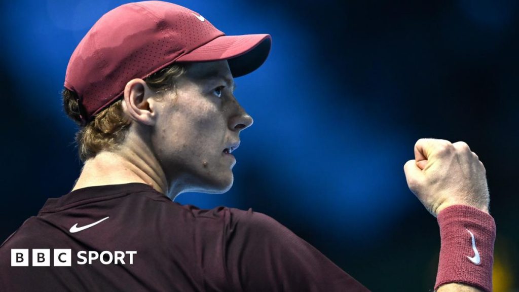 Sinner dominates on serve to beat Auger-Aliassime at ATP Finals
