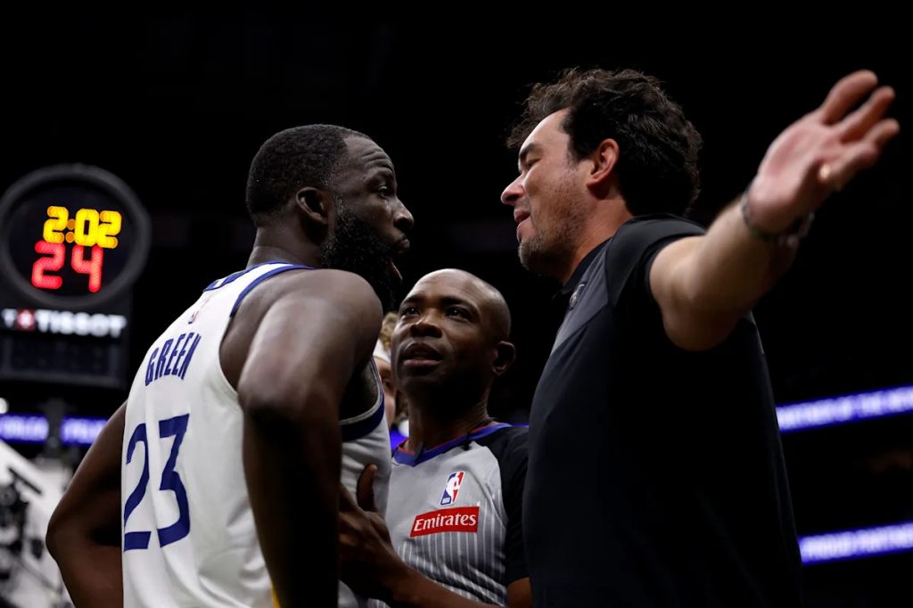 Draymond Green confronts Pelicans fan courtside over 'Angel Reese' chant: 'Can’t keep calling me a woman'