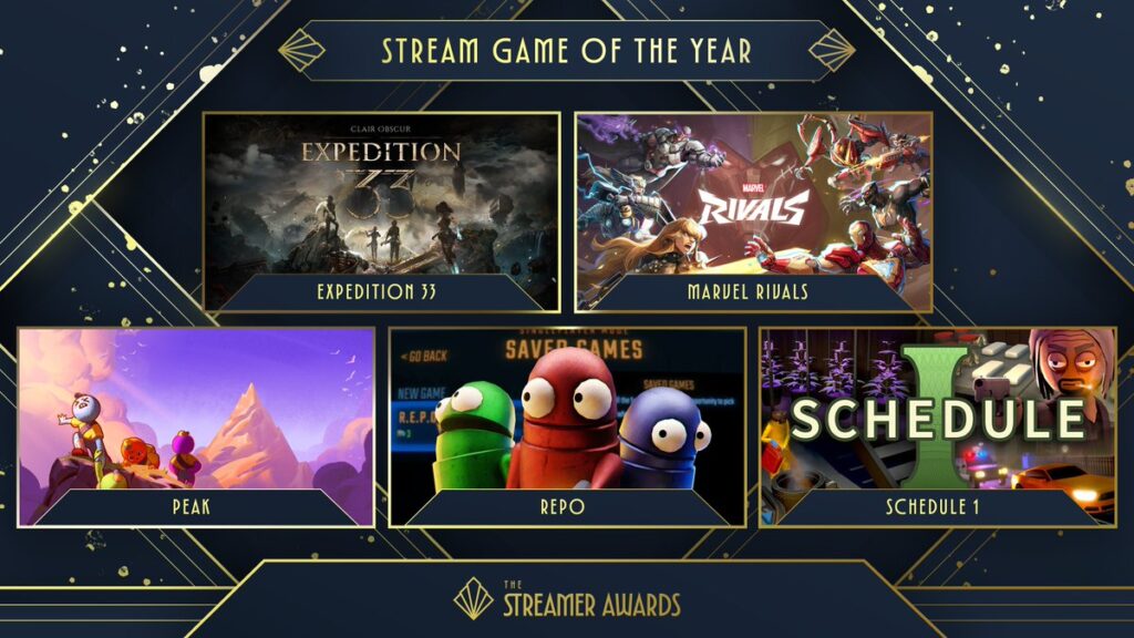 Marvel Rivals nominated for Stream Game of the Year at Streamer Awards
