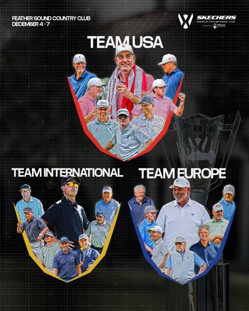 Bernhard Langer, Colin Montgomerie, Billy Andrade and Mark Hensby to serve as Skechers brand ambassadors during Skechers World Champions Cup supporting Shriners Children’s