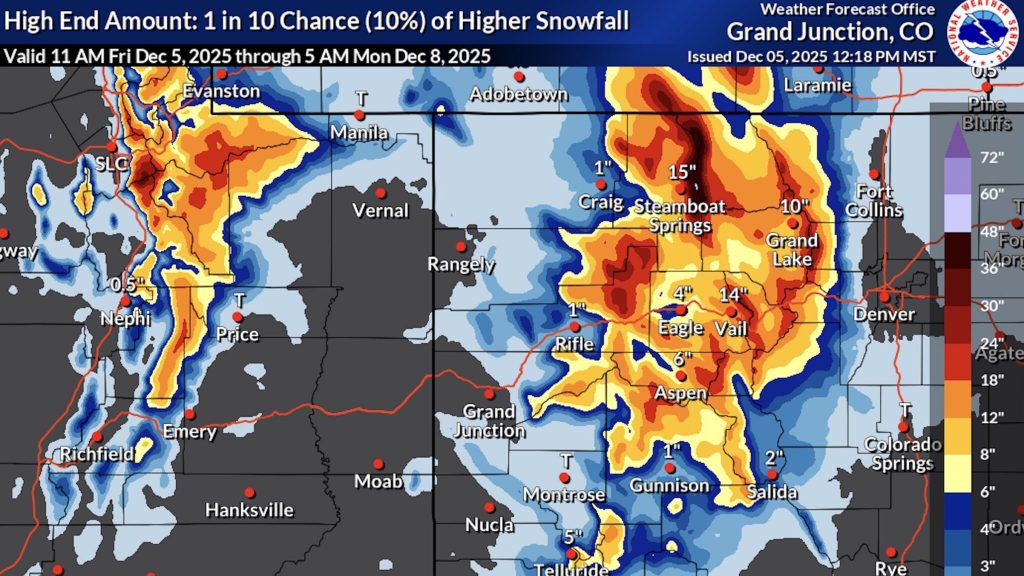 Several Feet Of Snow Expected Across Colorado This Weekend