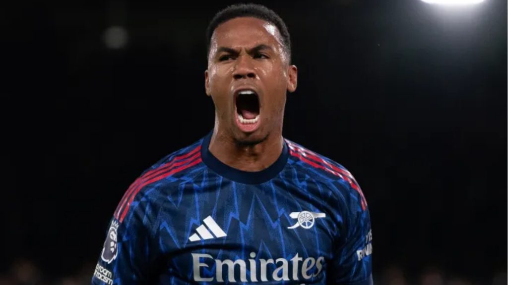 Injured Arsenal star Gabriel Magalhaes filmed in furious bust-up at local six-a-side match