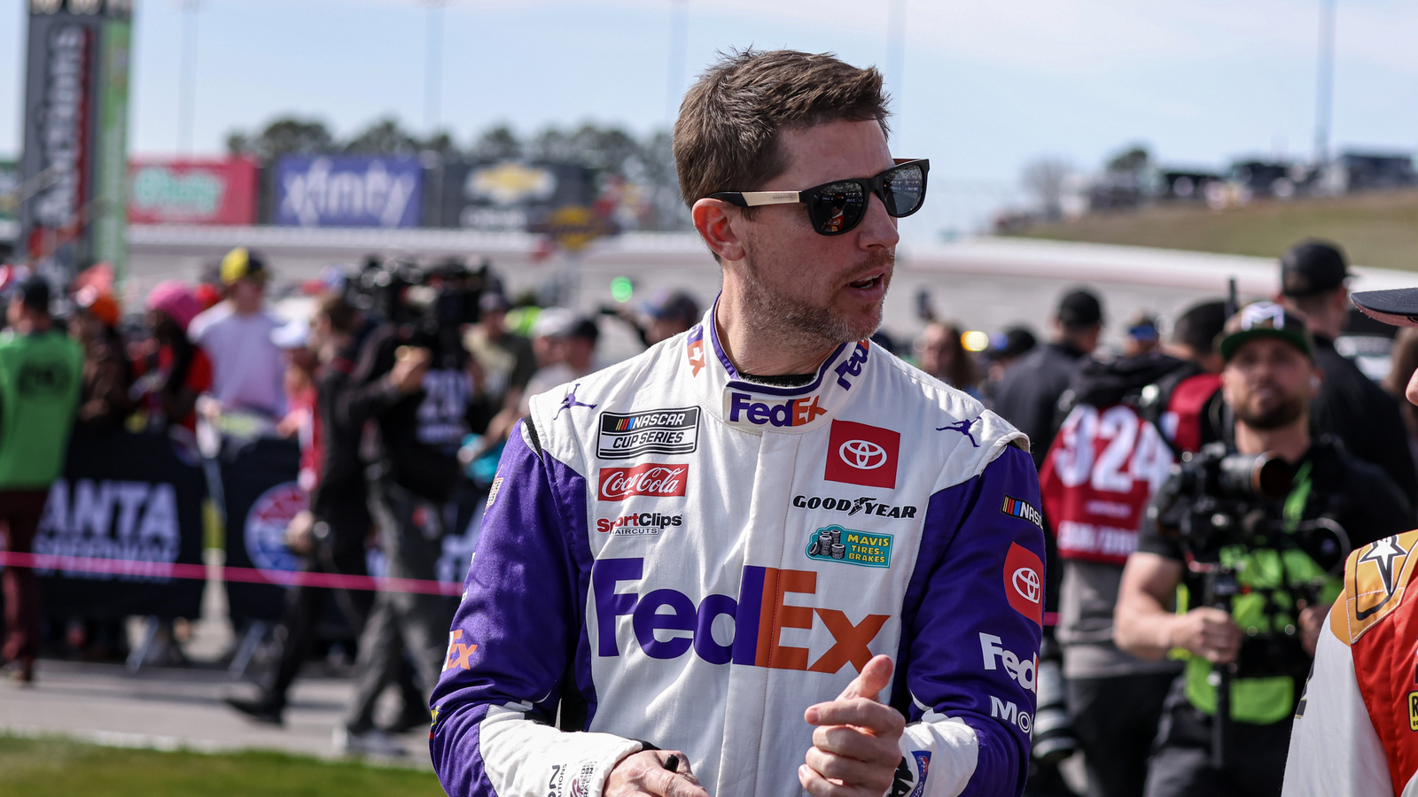Denny Hamlin SLAMS Ross Chastain for wrecking Chase Elliott at Atlanta